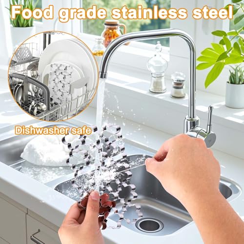 AIERSA Mini Gingerbread Cookie Cutter,Small Christmas Cookie Cutters,1 Inch Tiny Gingerbread Man Shapes Cookie Cutter,20 Cavity Metal Stainless Steel Christmas Cookie Cutters