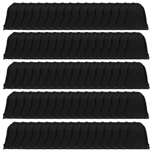 GoodtoU 40 Pack Drawstring Backpacks Bulk - Waterproof Nylon Cinch Bags for School, Gym, Homeless Care Packages (10 Colors) - Lightweight Reusable Sports Sack for Kids & Adults