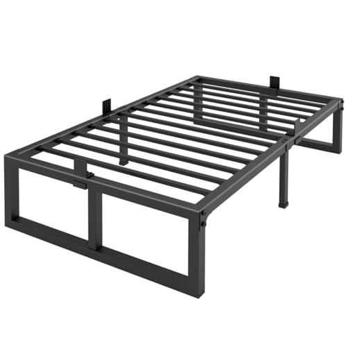 Full Size Bed Frame, 14 Inch Heavy Duty Support 3500 lbs Metal Platform, No Box Spring Needed/Noise Free/Non-Slip/Steel Slat Support/Easy Assembly