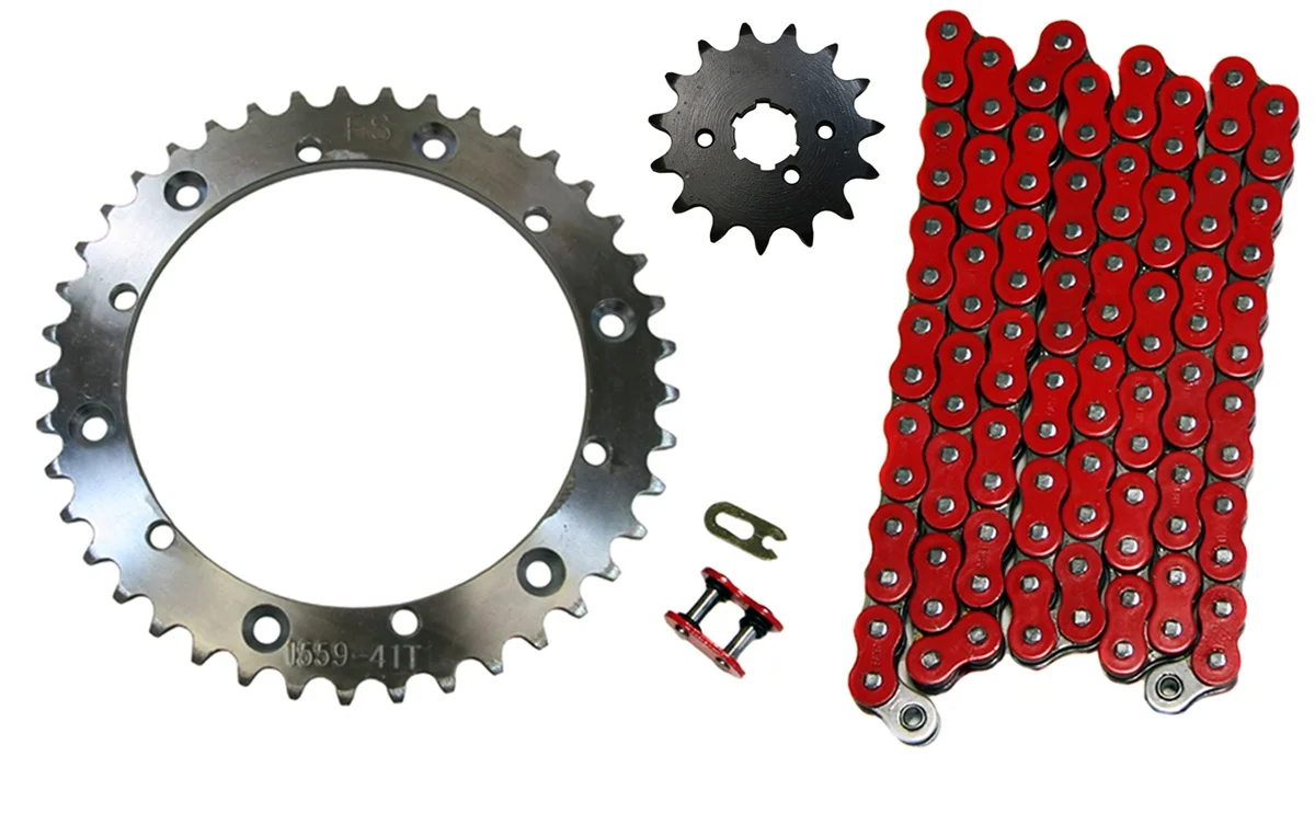 Red 520x106 O-Ring Drive Chain 15/41 Sprockets 1989-2006 for Yamaha Banshee 350