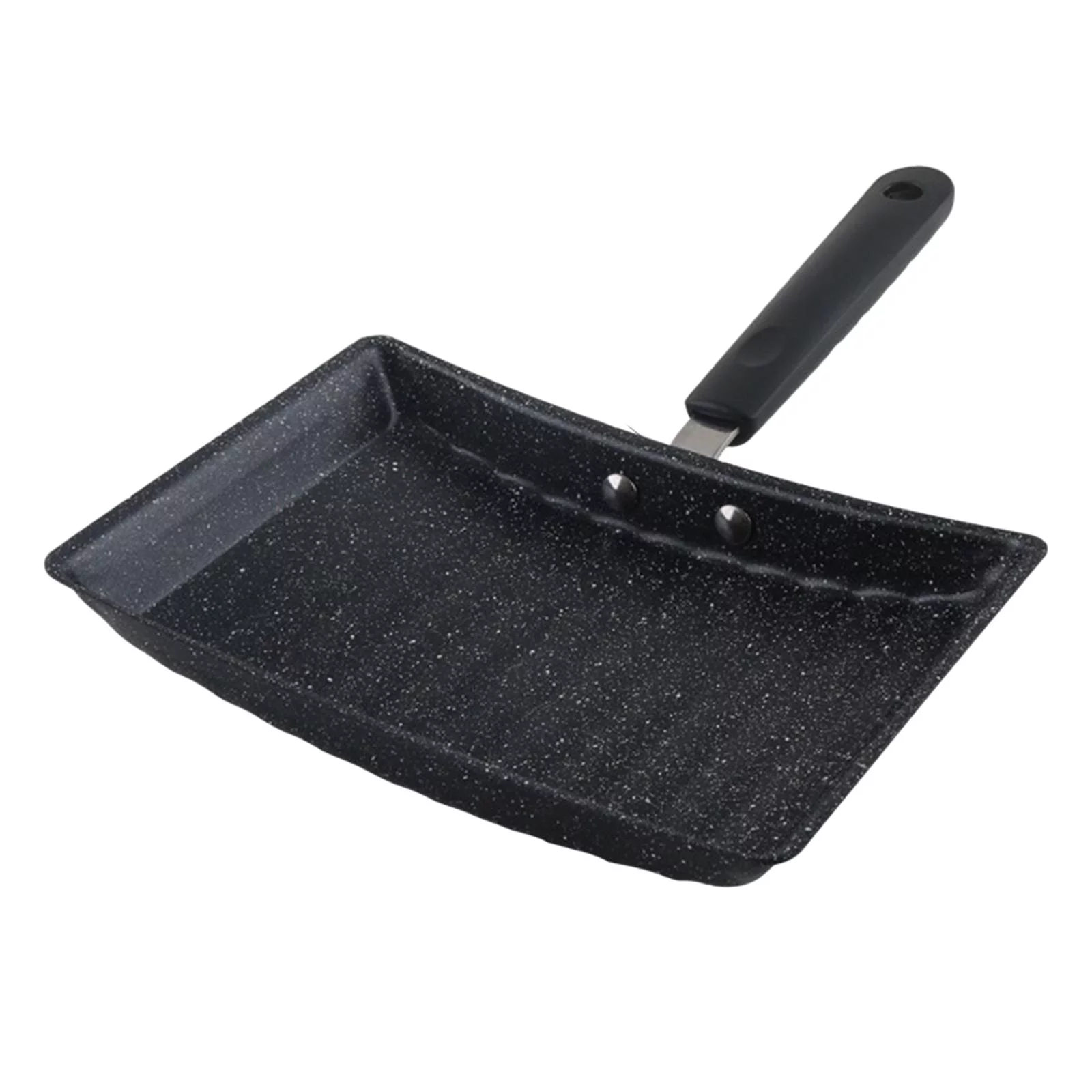 Frying Pan, with Handle Rectangle Bottom Japanese Omelette Fry Roll Steak Breakfast Cooking