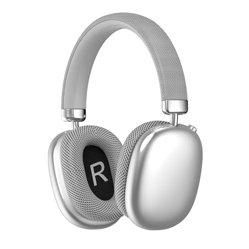Wireless Over Ear Headphones,Noise Canceling Bluetooth Headphones with Microphone 48H Playtime HiFi Stereo Lightweight Soft Earpads Headset Deep Bass Android iOS Compatibility for Home Travel Office