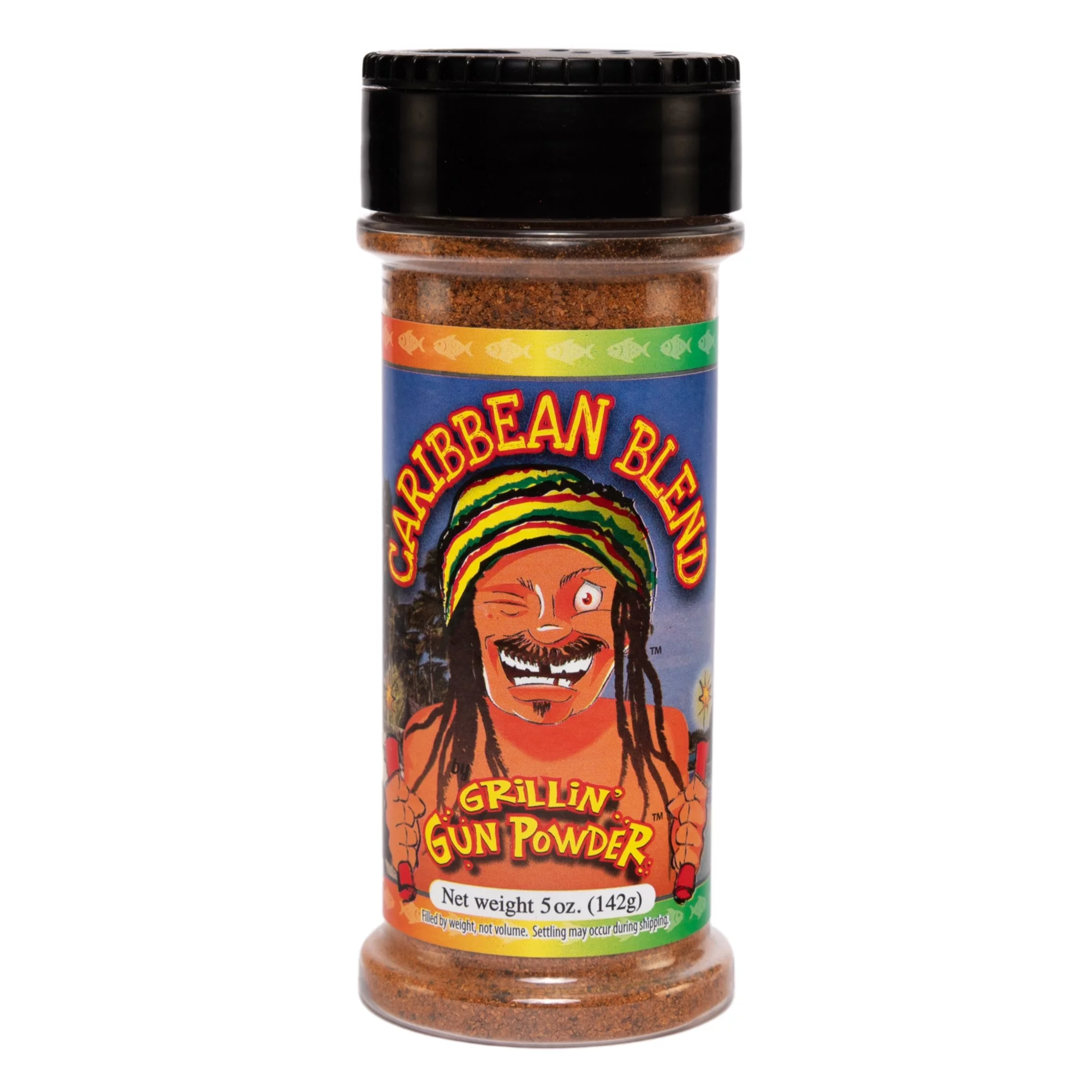 Grillin' GunPowder Seasoning Pack of Caribbean 5oz, Steak 6oz,Chicken 5.5oz