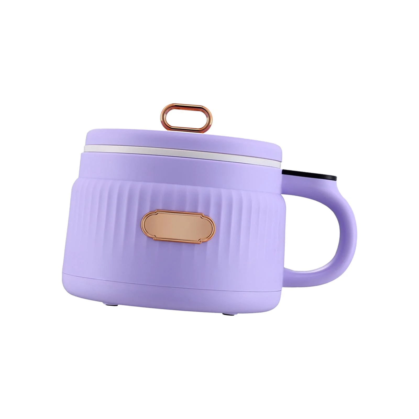 kowaku Small Rice Cooker Electric Pot 1.6L Electric Cooker 110V Nonstick Noodle Cooker for 1-3 People Camping Cooking Soup Dormitory Violet