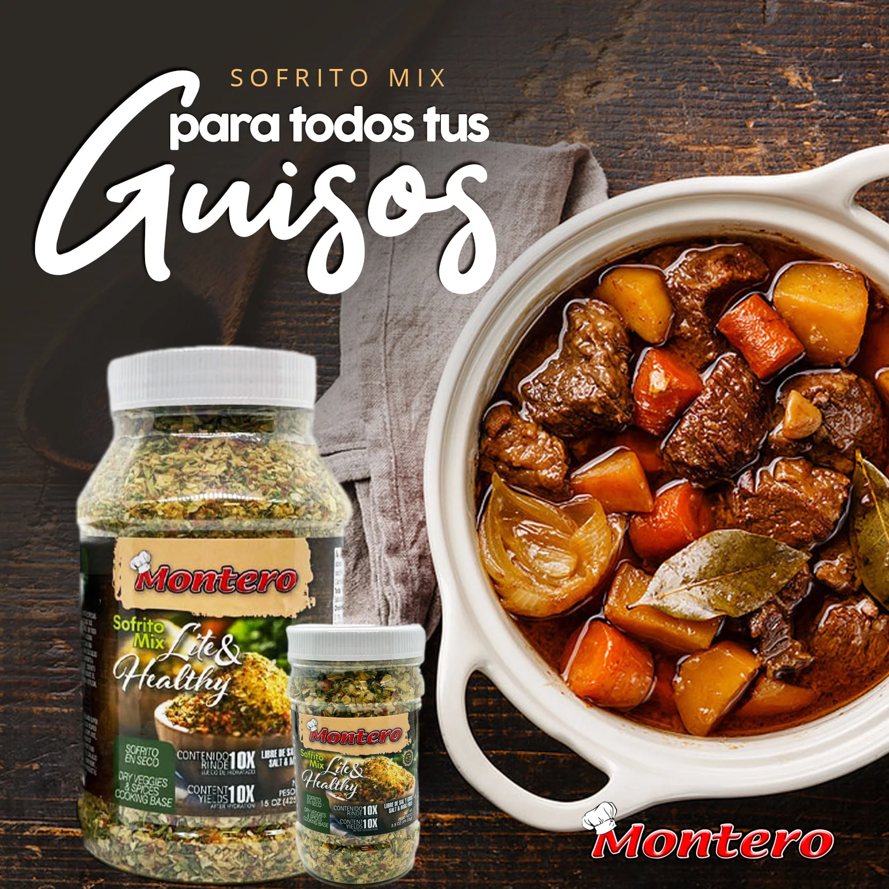 Montero Sofrito Mix Lite & Healthy, 15 oz.