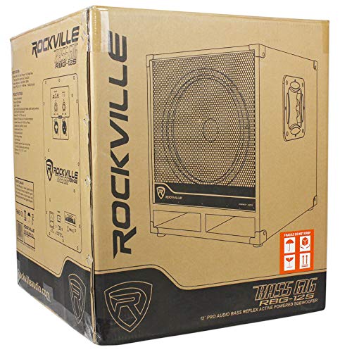 Rockville RBG15S 1600w Active Powered PA Subwoofer w/DSP + Limiter Pro/DJ, 15 inch, Black