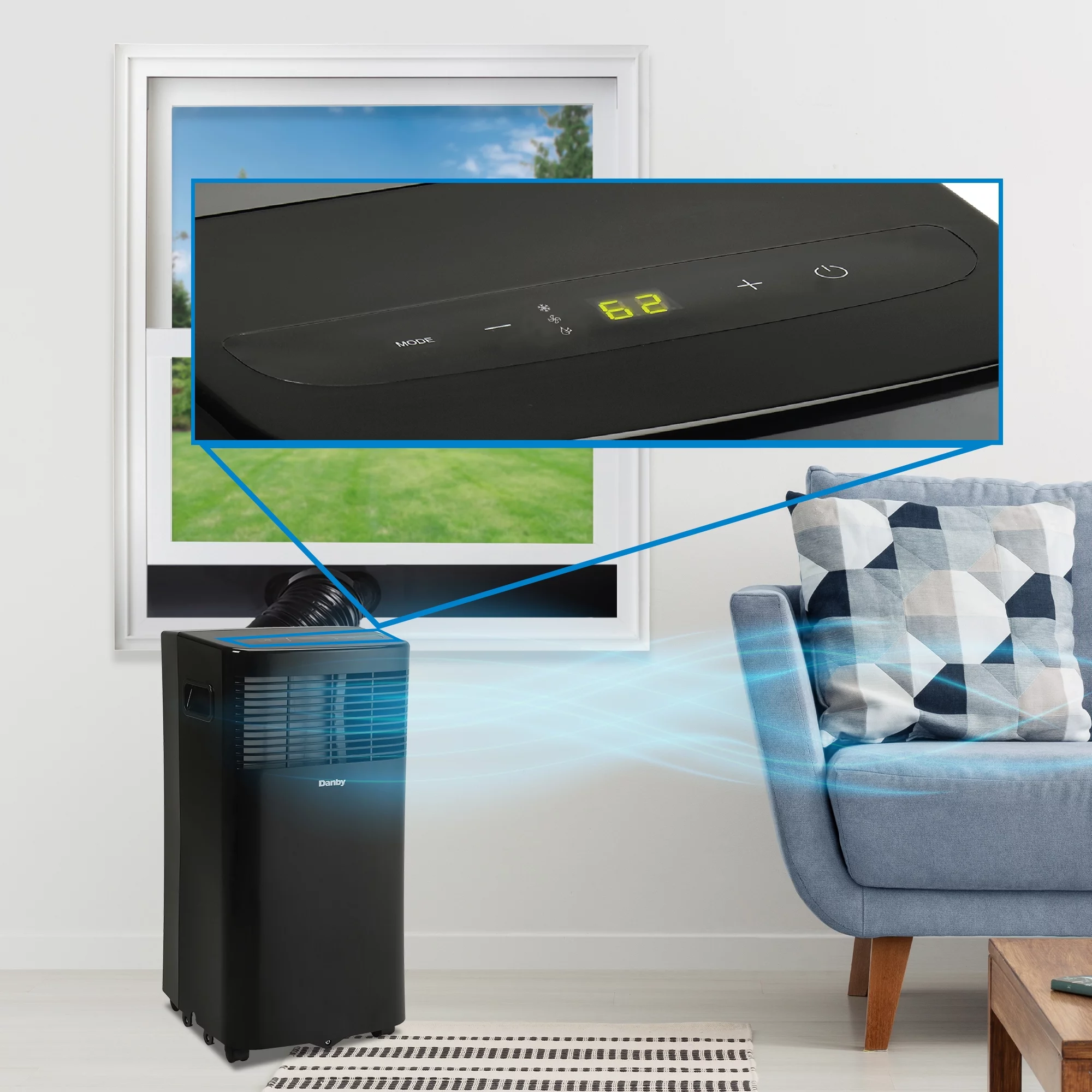 Danby 5,000 BTU (8,000 ASHRAE) 3-in-1 Portable Air Conditioner