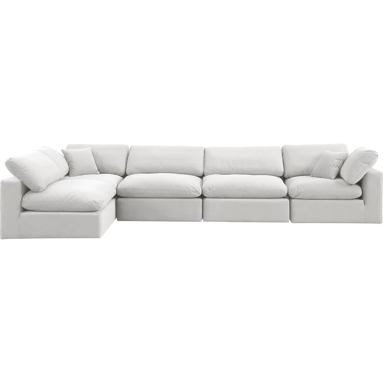 Meridian Furniture Comfy Cream Velvet Modular Sectional