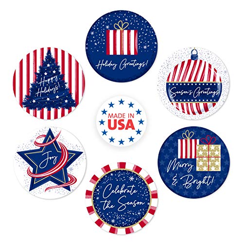 Jolly Santa Stickers / 500 Happy Saint Nick Christmas Label Roll / 1.5