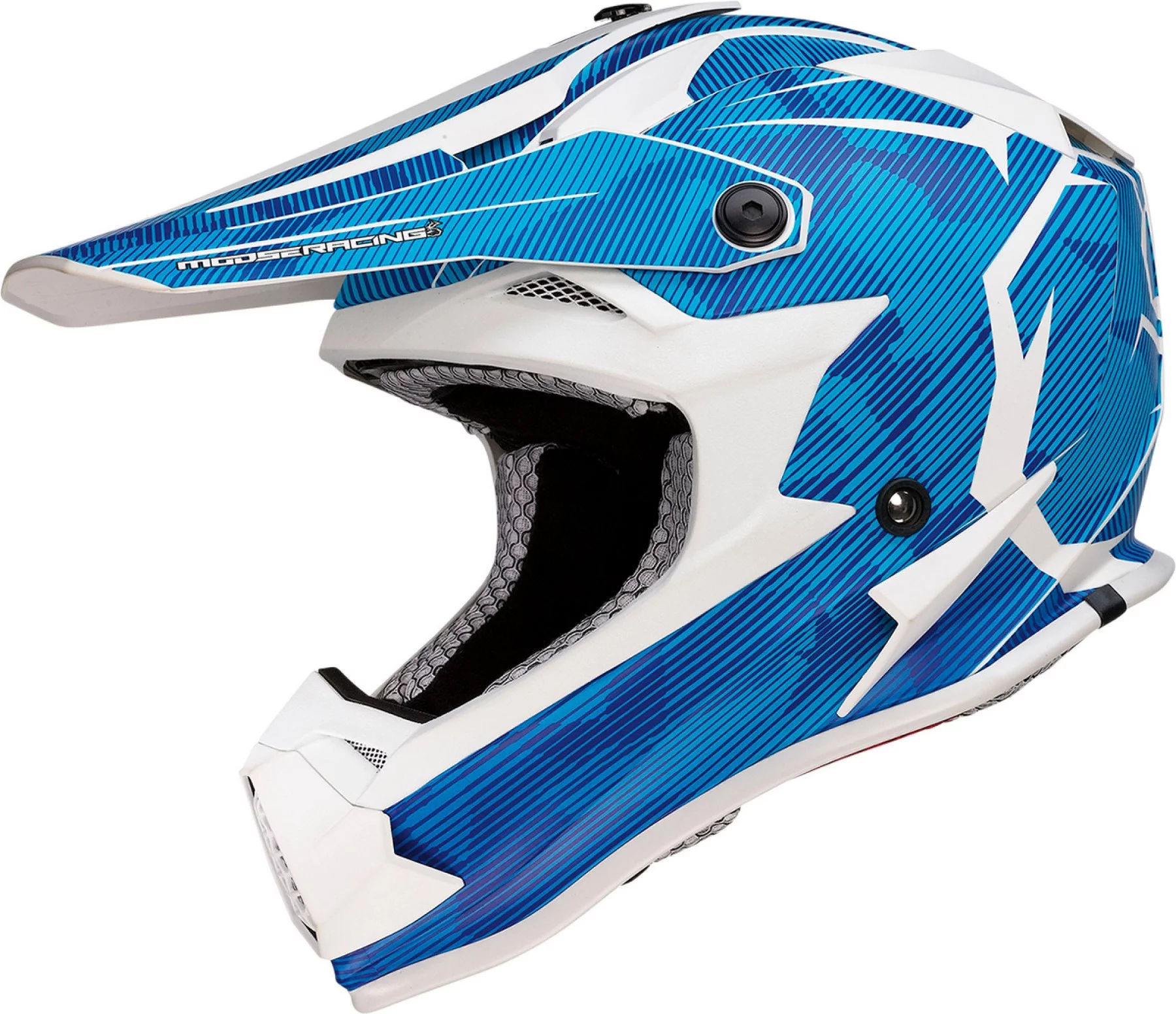 Moose Racing F.I. Agroid Camo MIPS Youth MX Offroad Helmet Blue/White XL
