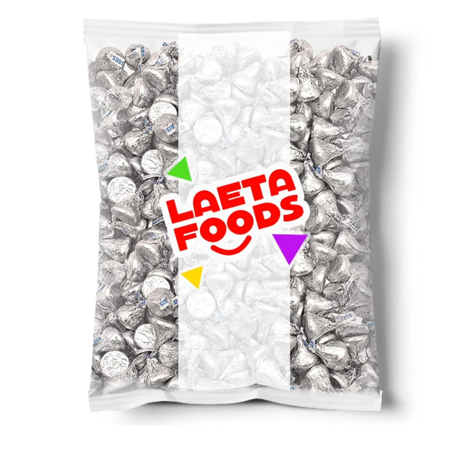 Mother's Day Hershey's Kisses Milk Chocolate Silver Foil Candy, Bulk 5 Pounds Bag