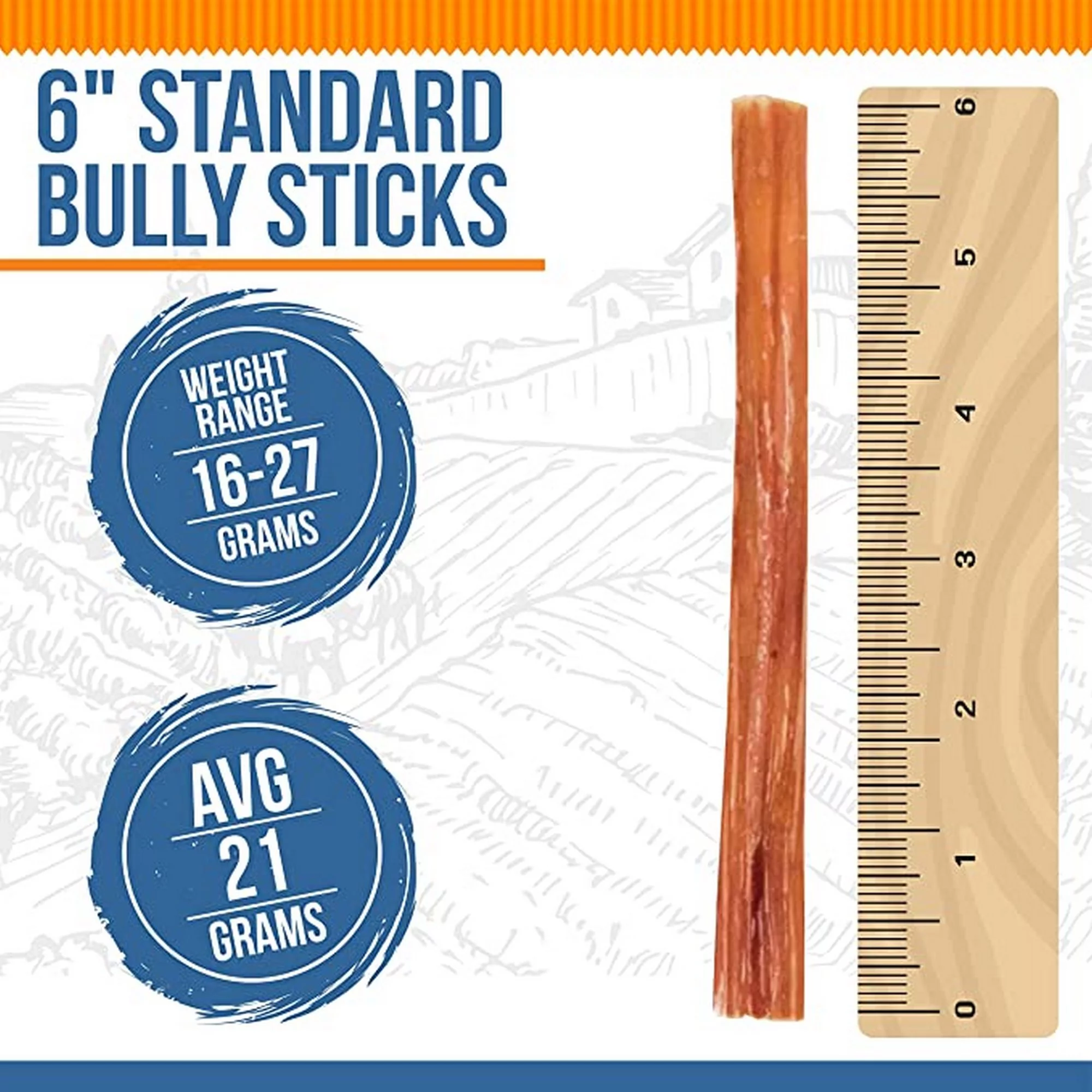 K9warehouse - Bully Sticks Chew - 6-Inch(12 Count, 16-27g)- Ultimate Delight for Dogs - Premium Grass-Fed Beef Chews - Boost Joint & Dental Health - Rawhide-Free Treats- Ideal for All Breeds & Puppies