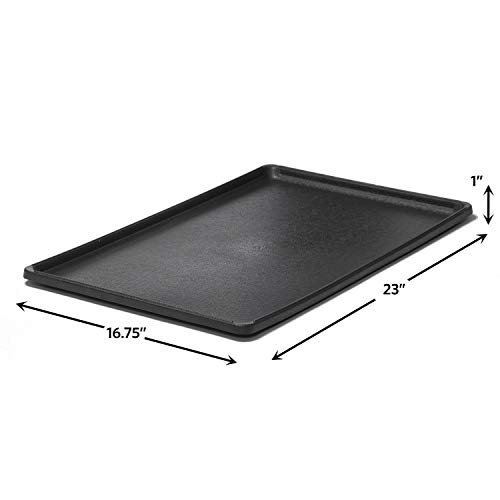 MidWest Homes for Pets Replacement Pan for 42-inch Dog Crates, Fits All Midwest and New World 42-inch Pet Cages, Multiple Uses, Plastic, Black, 9PAN