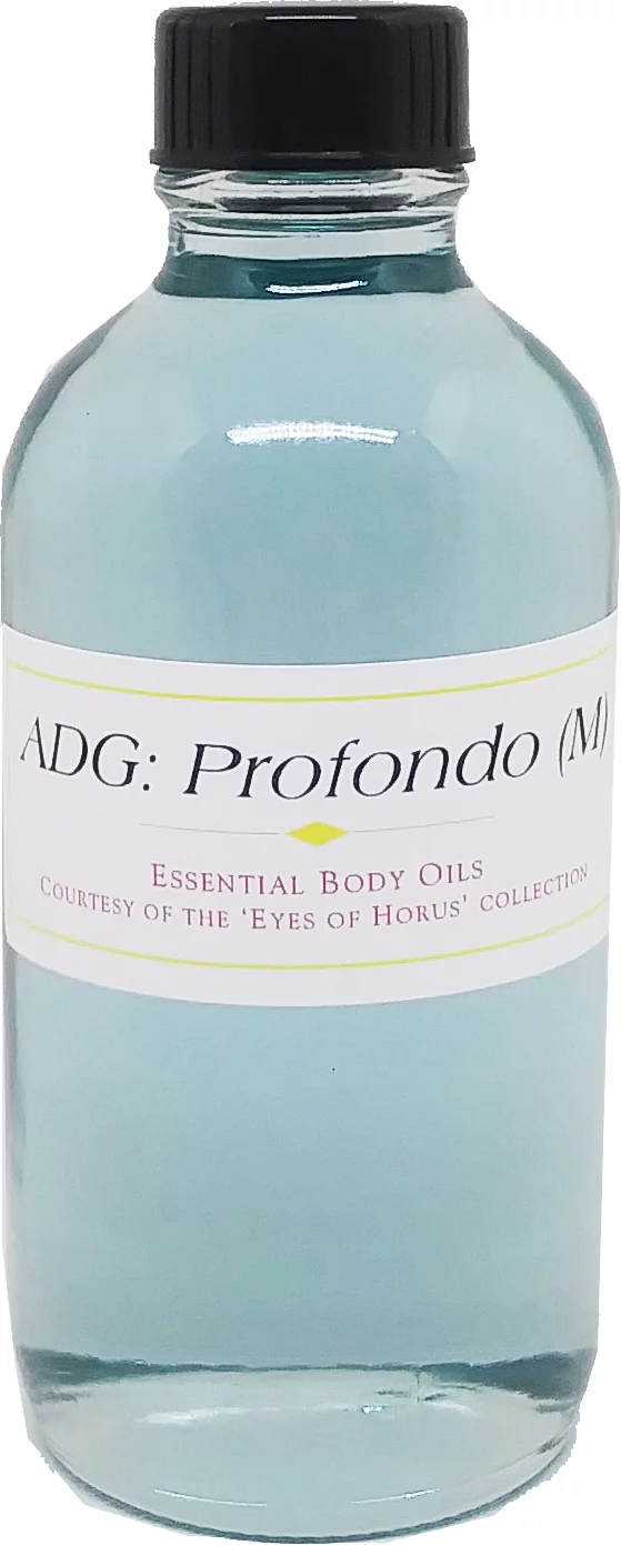Acqua Di Gio: Profondo - Type For Men Cologne Body Oil Fragrance [Regular Cap - Clear Glass - Light Blue - 4 oz.]