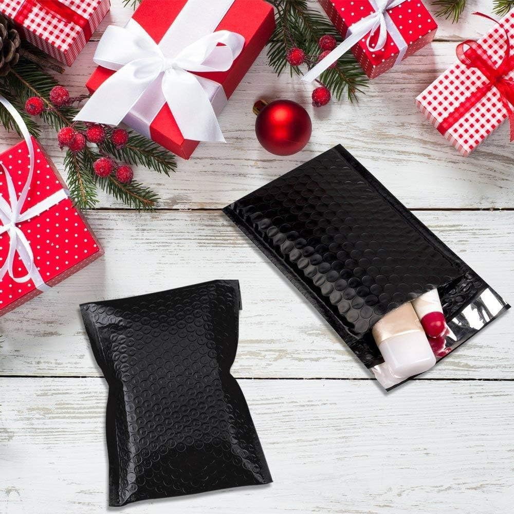 Besteck #5 Black Bubble Mailers 10.5" X 16" Padded Envelopes (50)