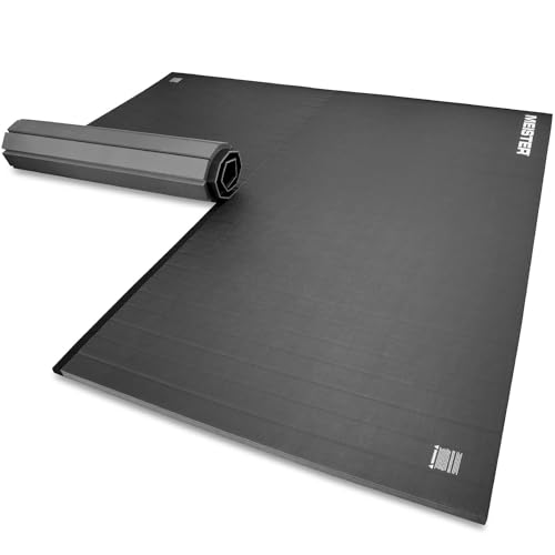 Meister FlexFloor Martial Arts Mat - 10ft x 10ft Roll-Up Pro Training Mat for Home & Gym