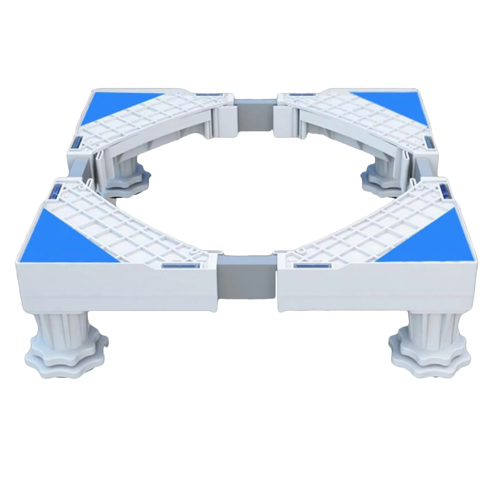 4 Feet Refrigerator Stand Adjustable Washing Machine Stand Support Bracket Base, Up to 70kg Load White