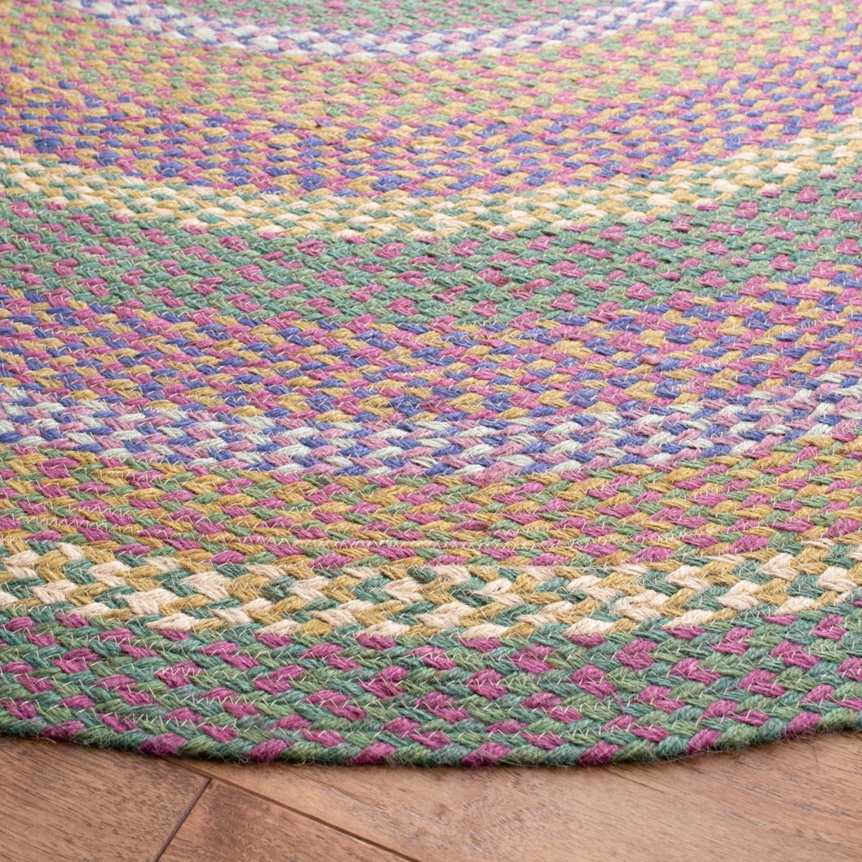 SAFAVIEH Cape Cod CAP241Y Handwoven Green / Pink Rug