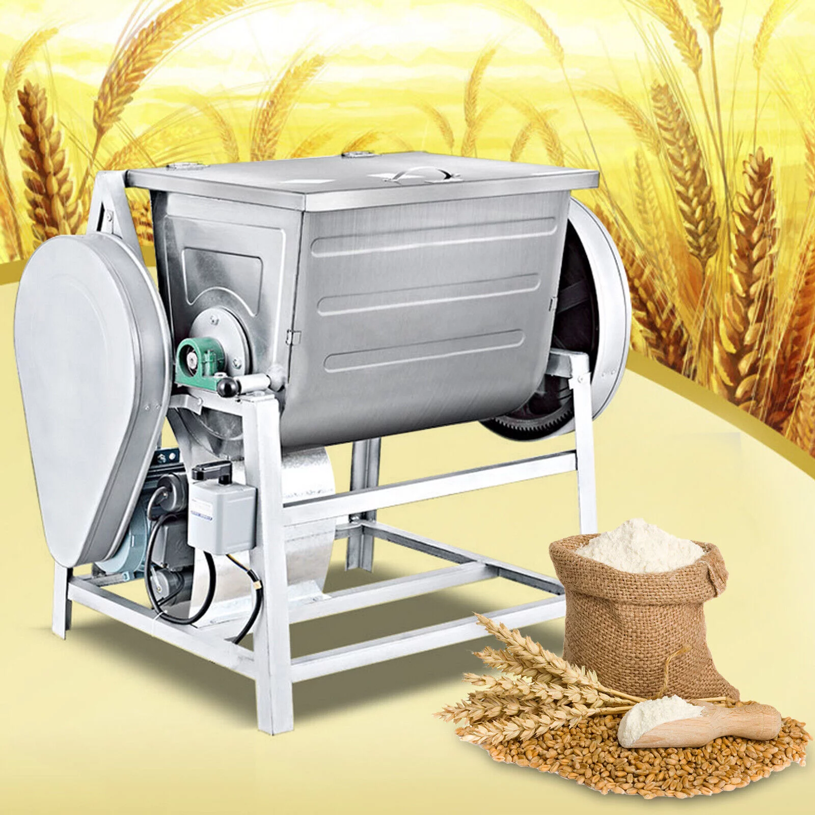 ZhdnBhnos 30QT 15KG Commercial Electric Dough Mixer Dough Mixing Kneading Machine Kitchen Equipment Heavy Duty 110V