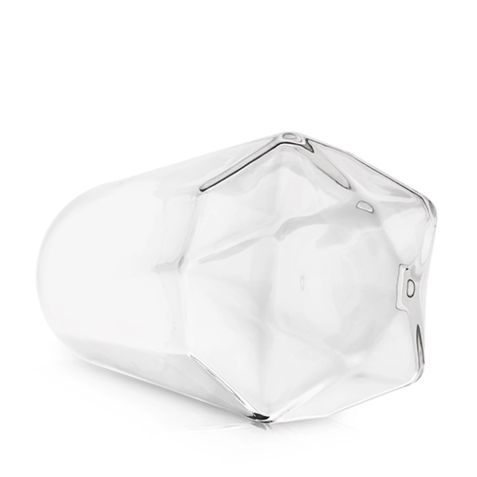 Viski Raye Faceted Crystal Champagne Flutes - Stemless Champagne Glass Gift Set