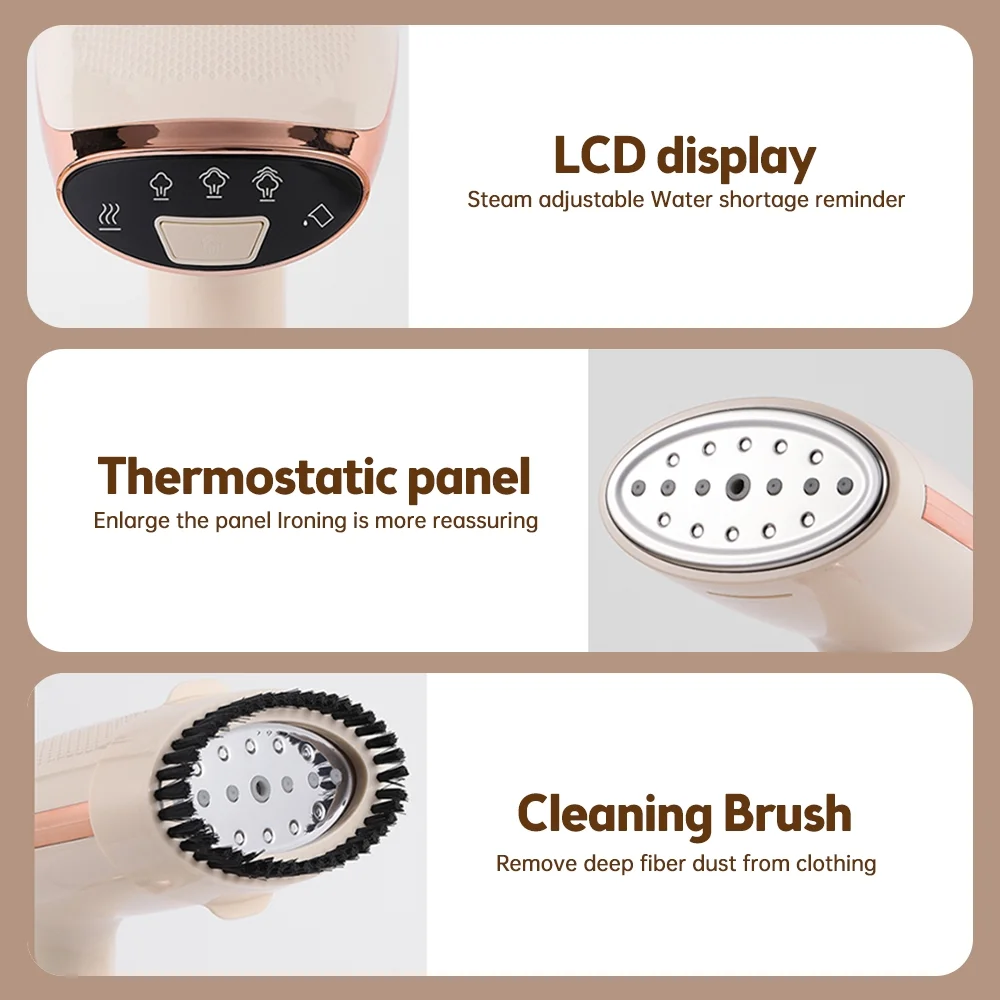 Walmeck ironing machine,Fabric Wrinkles Remover Clothes 1500W 20 Steamer Clothes 1500W 3 Second Heatup Fabric Fabric Brush Handheld Steamer steamer Steamer Removable Water 20 Second Heatup