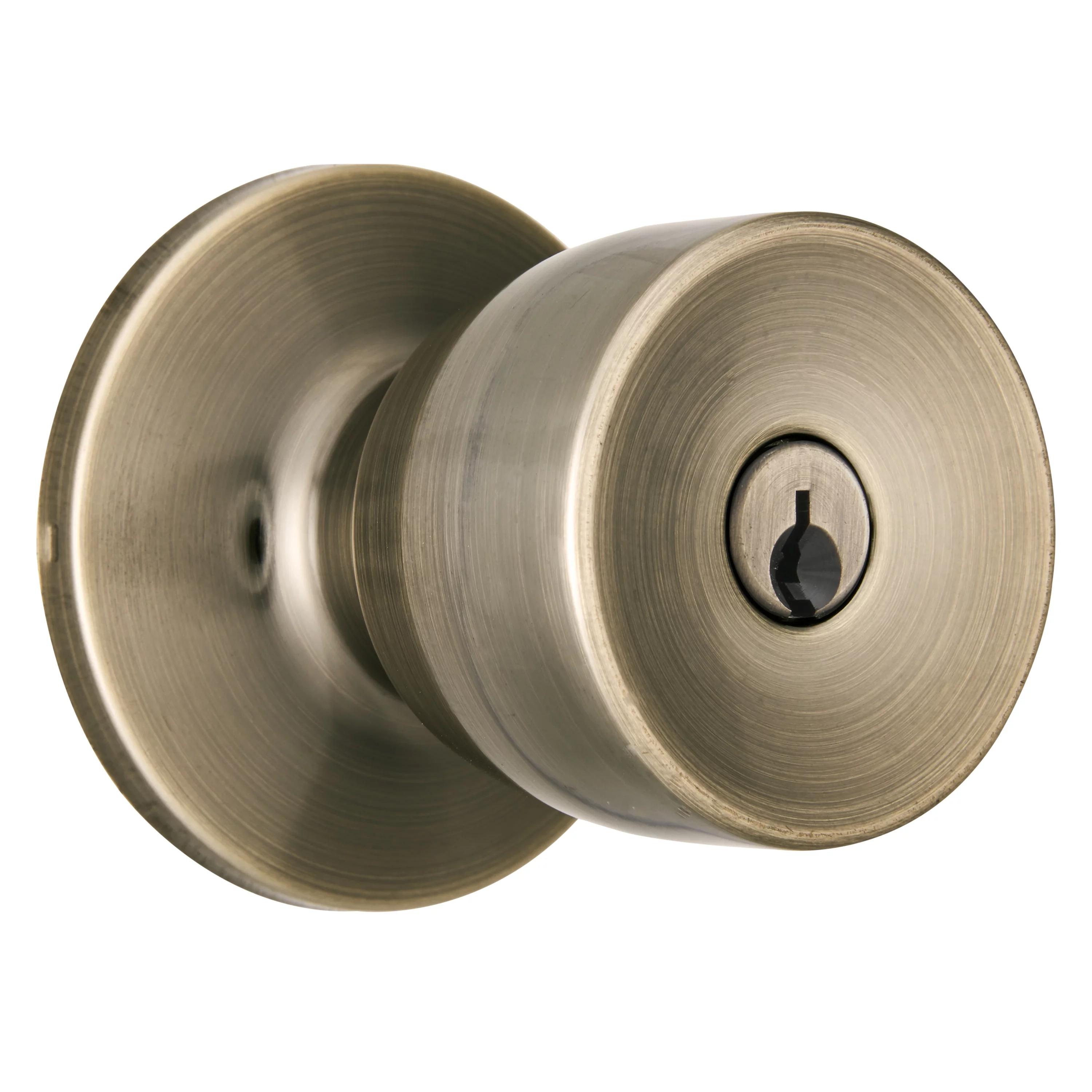 Brinks, Keyed Entry Bell Doorknob and Deadbolt Combo, Antique Brass  Finish, Twin Pack