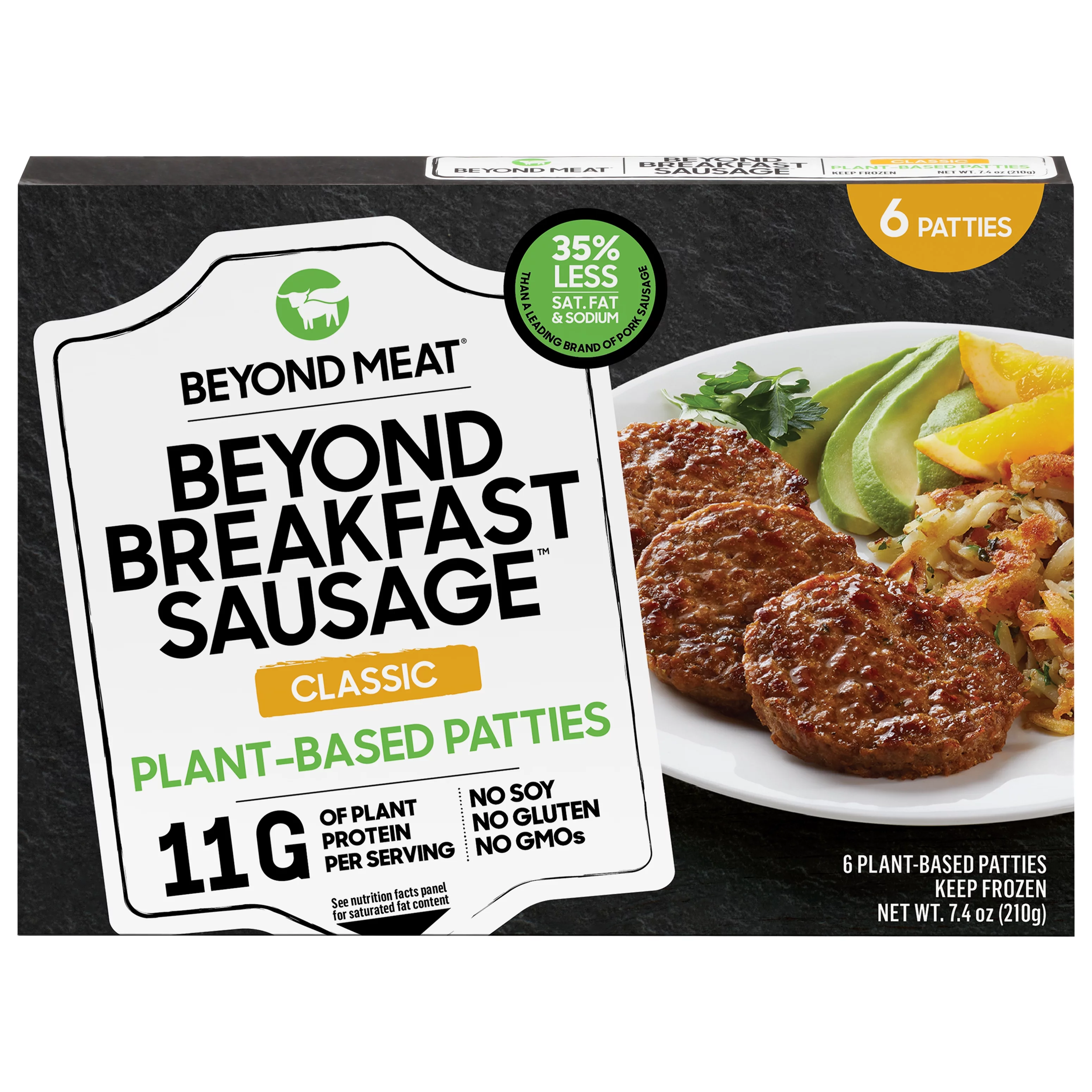 Beyond Meat Classic Breakfast Sausage Patty, 7.4 Ounce -- 12 per case.