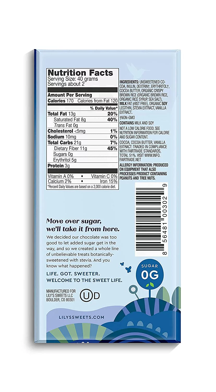 Variety 55% Dark Chocolate Bar Sampler by Lily's | Stevia Sweetened, No Added Sugar, Low-Carb, Keto Friendly | 55% Cocoa | Fair Trade, Gluten-Free & Non-GMO | 3 ounce, 4-Pack