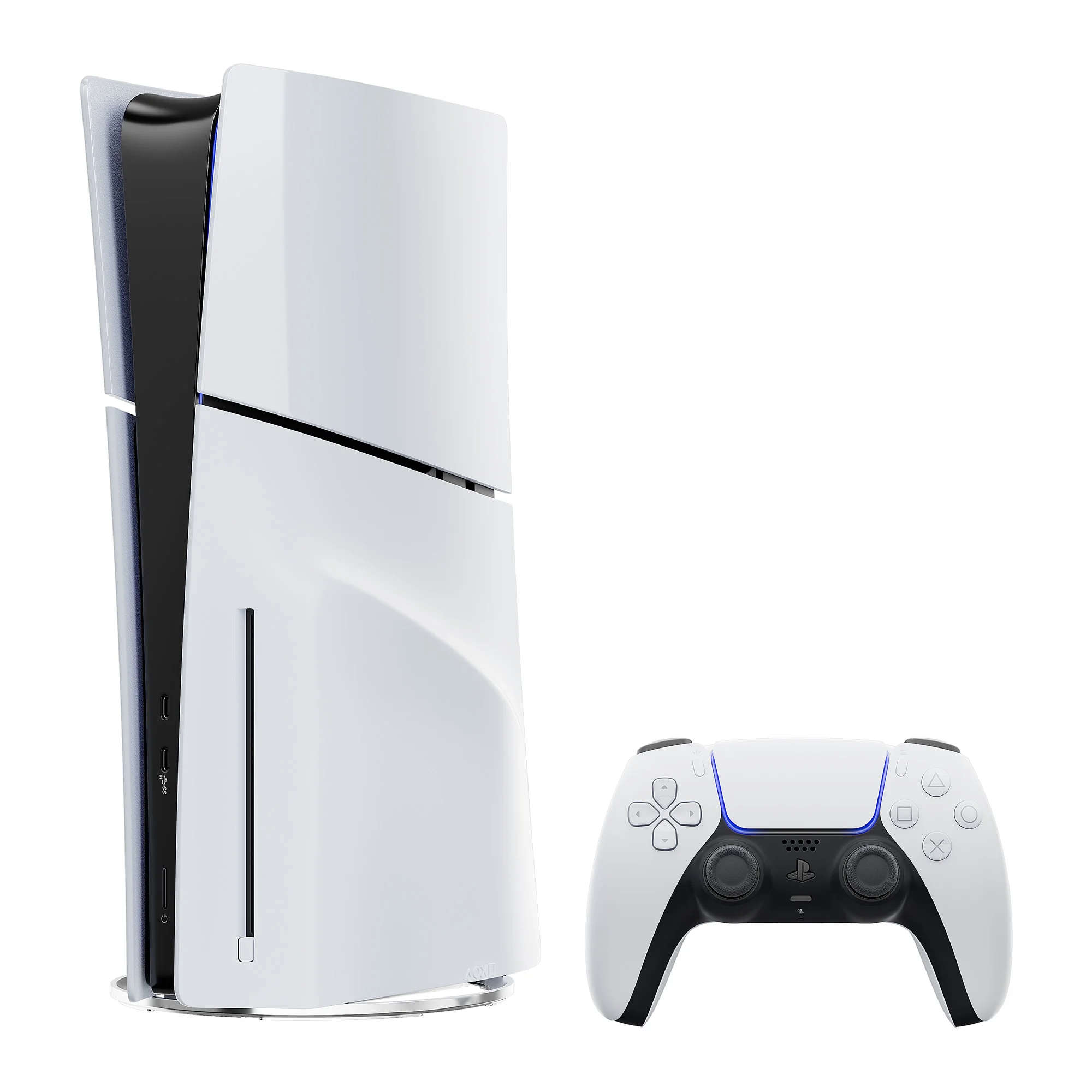 PlayStation 5 Slim Disc 2TB SSD Edition God of War Ragnarok Bundle with Two Controllers White and Gray Camouflage DualSense and Mytrix Dual Controller Charger - PS5 Gaming Console