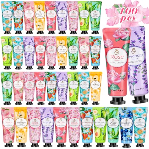 100 Pack Hand Lotion Bulk Gift - Mini Lotion Bulk Travel Size, Hand Cream Bulk Gifts for Corworkers,Teacher Appreciation Gifts, Birthday Gifts for Women, Nurses Gifts,Bridesmaid Gifts,Thank You Gifts