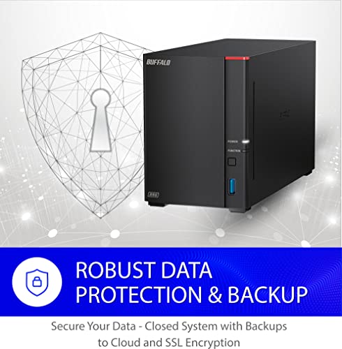 BUFFALO LinkStation SoHo 220 2-Bay Personal Cloud Office NAS 4TB (2x2TB) with Hard Drives Included