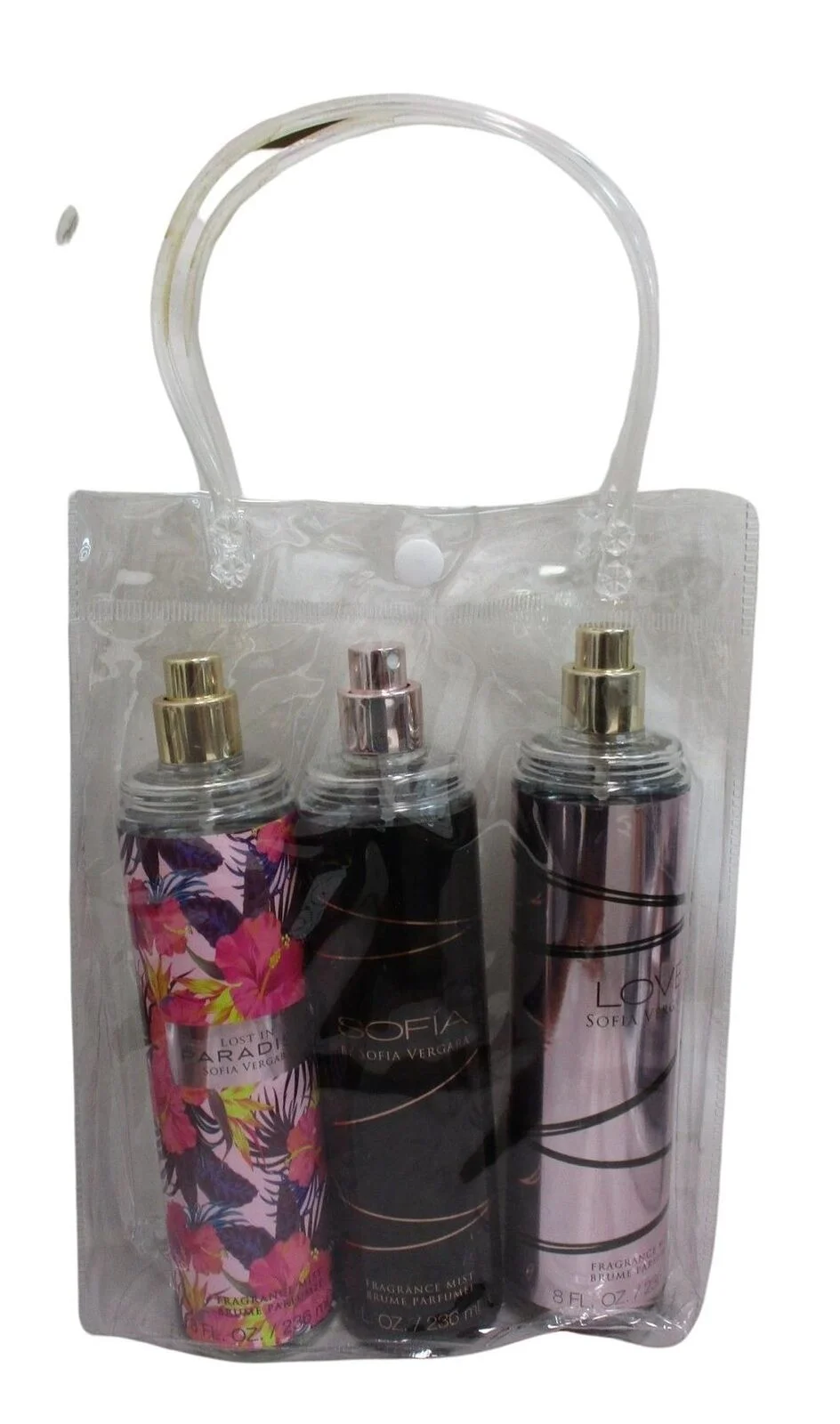 Sofia Vergara Body Mist Gift Set of 3  Sofia Love, Lost in Paradise 8 oz