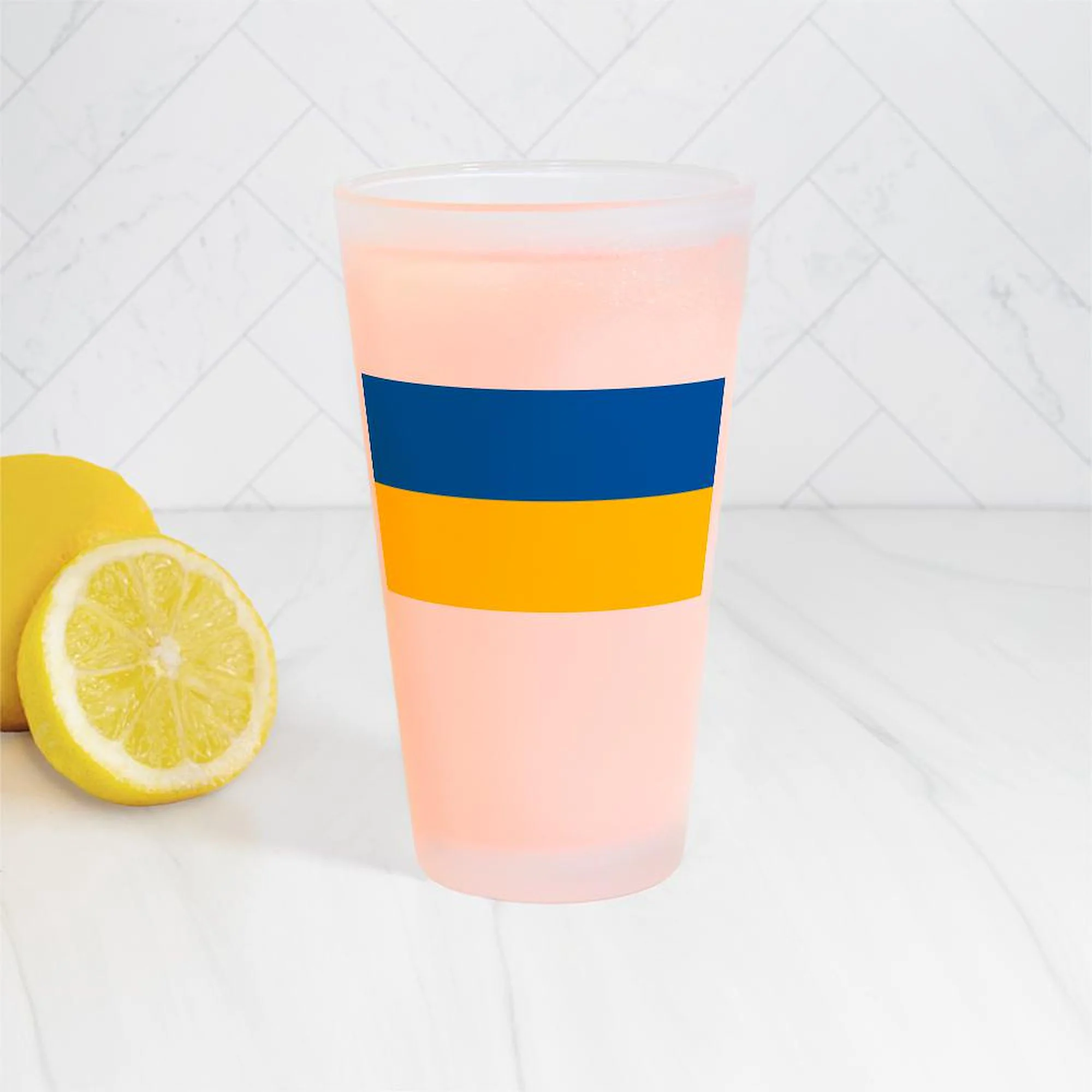 CafePress - Flag Of Ukraine - Pint Glass, Drinking Glass, 16 oz. CafePress