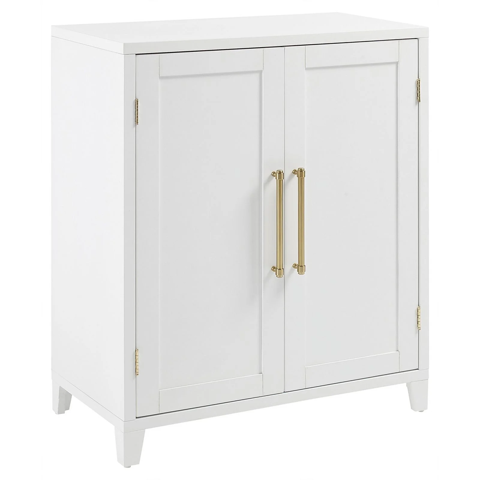 Crosley Furniture Roarke Stackable Wood Kitchen Pantry Storage Cabinet in White