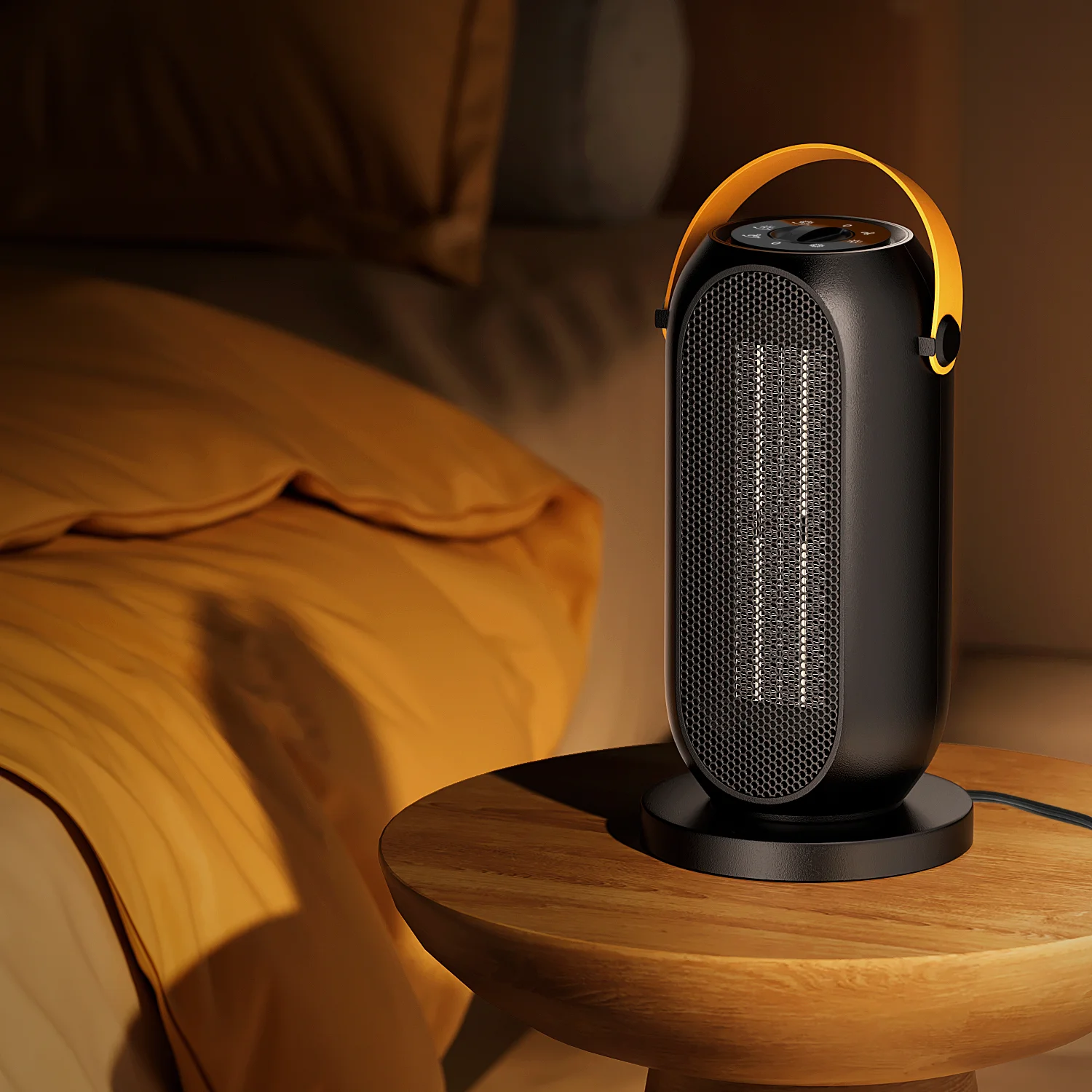 Magshion Space Heater, Portable Electric Heaters for Indoor Use, 1200W PTC Desk Heater Fan for Bedroom Home Office, Black