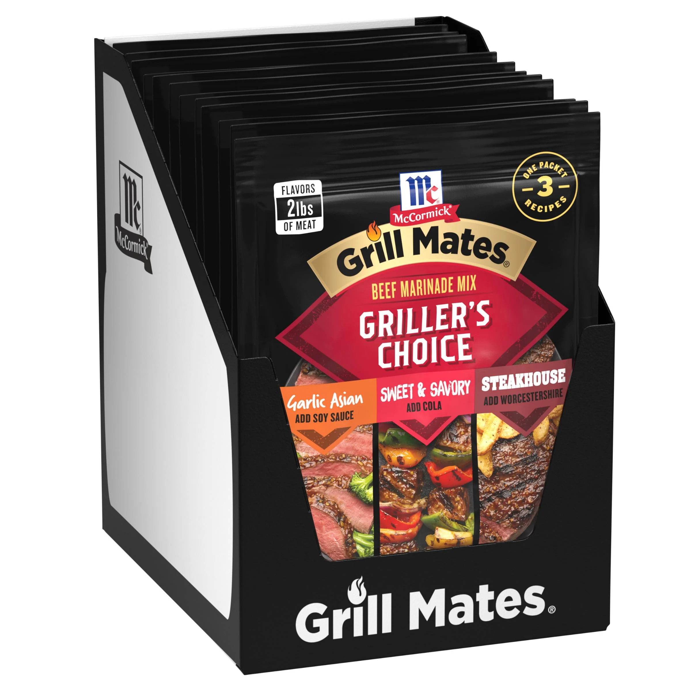 Mccormick Grill Mates Griller,S Choice Beef Marinade Mix, 1.12 Oz (Pack Of 12)