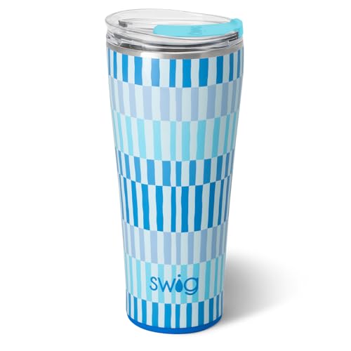 Swig Life 32oz Insulated Tumbler, Travel Coffee Tumbler with Lid, Cup Holder Friendly, Stainless Steel Travel Coffee Mug, Glitter Tumbler, Glitter Gifts (Confetti)