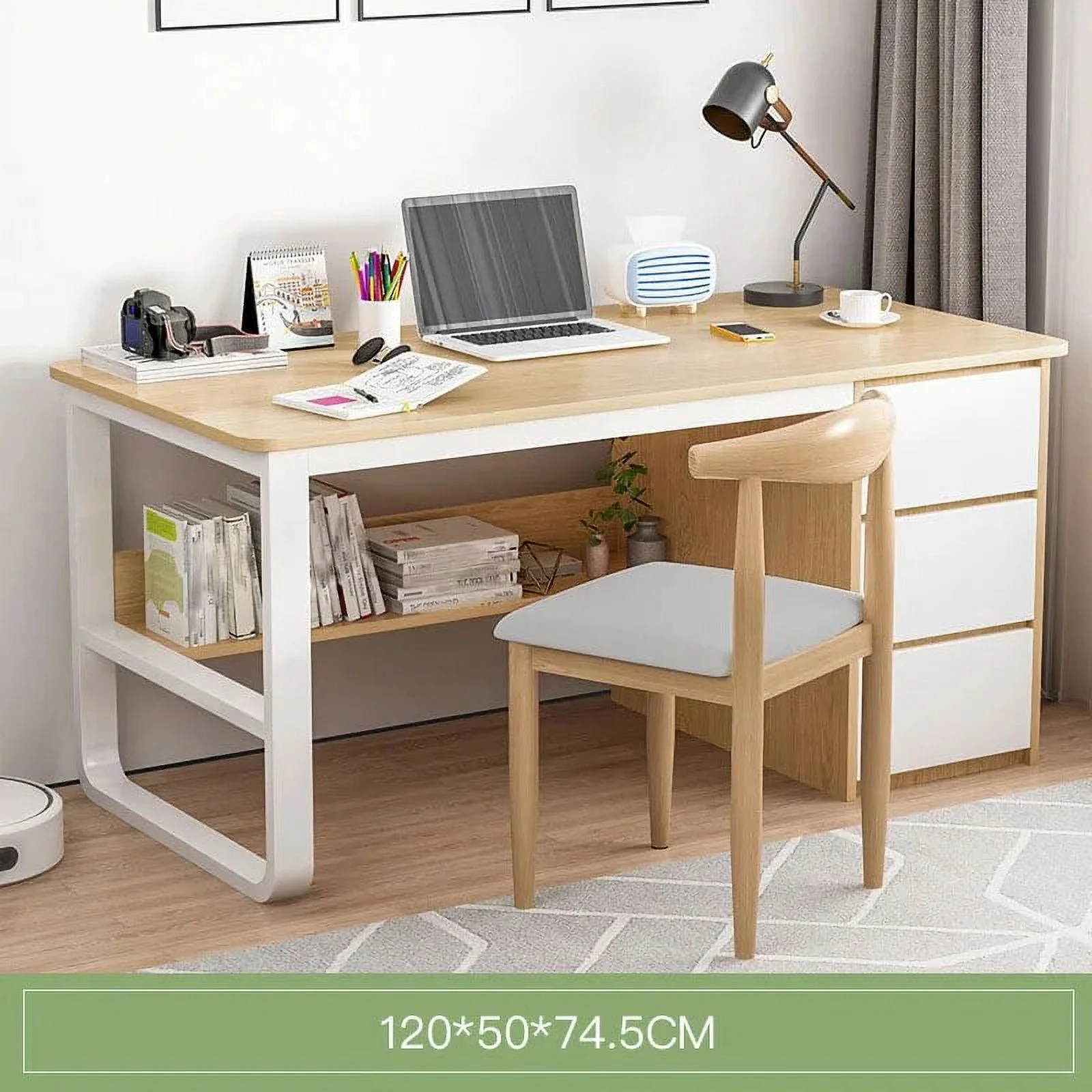 Household Desk Computer Desk Household Minimalist Modern Office Simple Table Bold Load-Bearing Steel Pipe High Quality Board