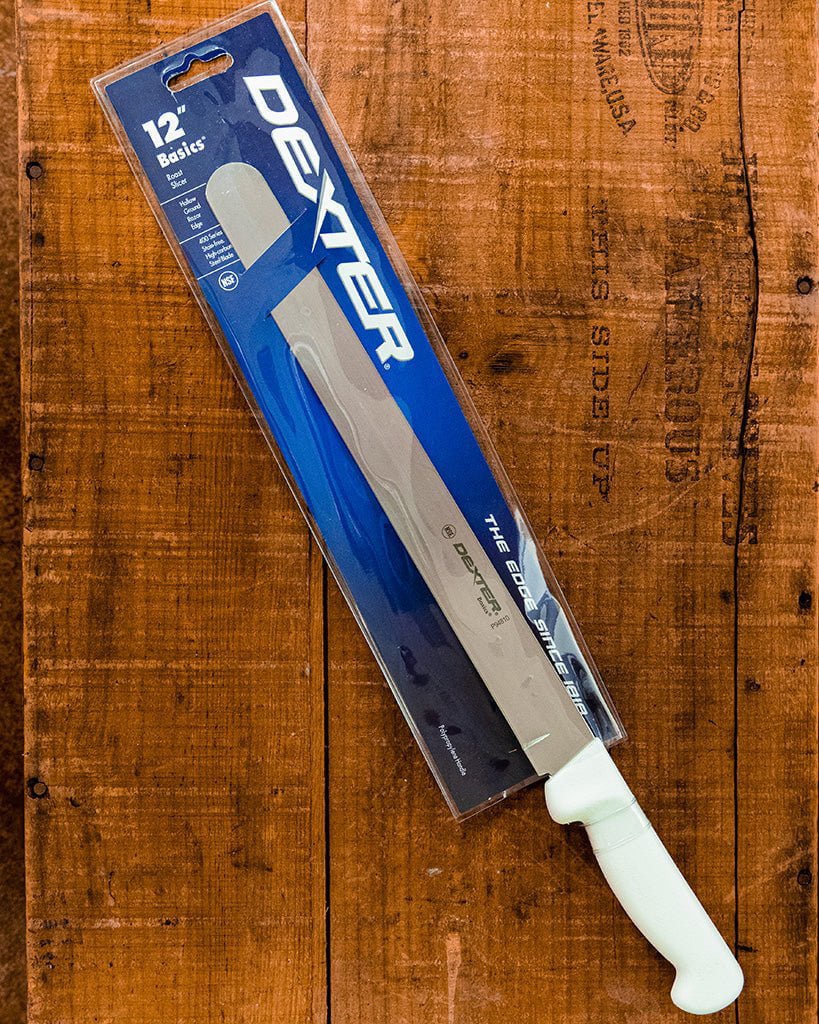 Dexter Basics®  Roast Slicer Stainless Steel with White Handle - 12