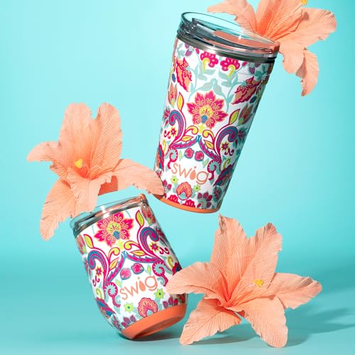 Swig Life 32oz Insulated Tumbler, Travel Coffee Tumbler with Lid, Cup Holder Friendly, Stainless Steel Travel Coffee Mug, Glitter Tumbler, Glitter Gifts (Confetti)