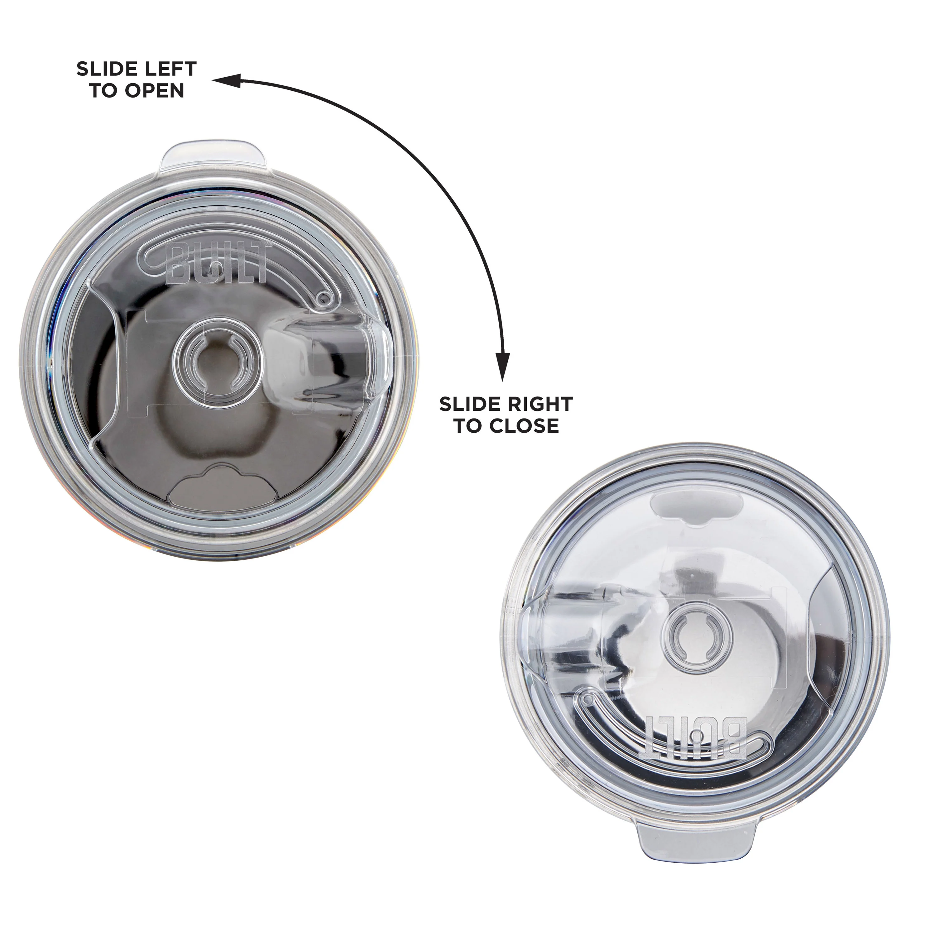 Built (Set of 2) 30-Ounce and 20-Ounce Double Wall Stainless Steel Tumblers, 30-Ounce Gunmetal, 20-Ounce Blue