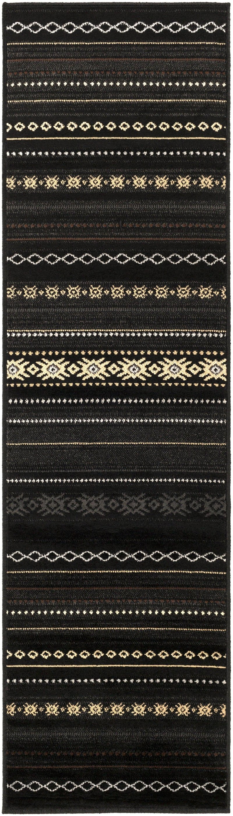 Mark&Day Area Rugs, 2x8 Creston Rustic Black Runner Area Rug (2'2