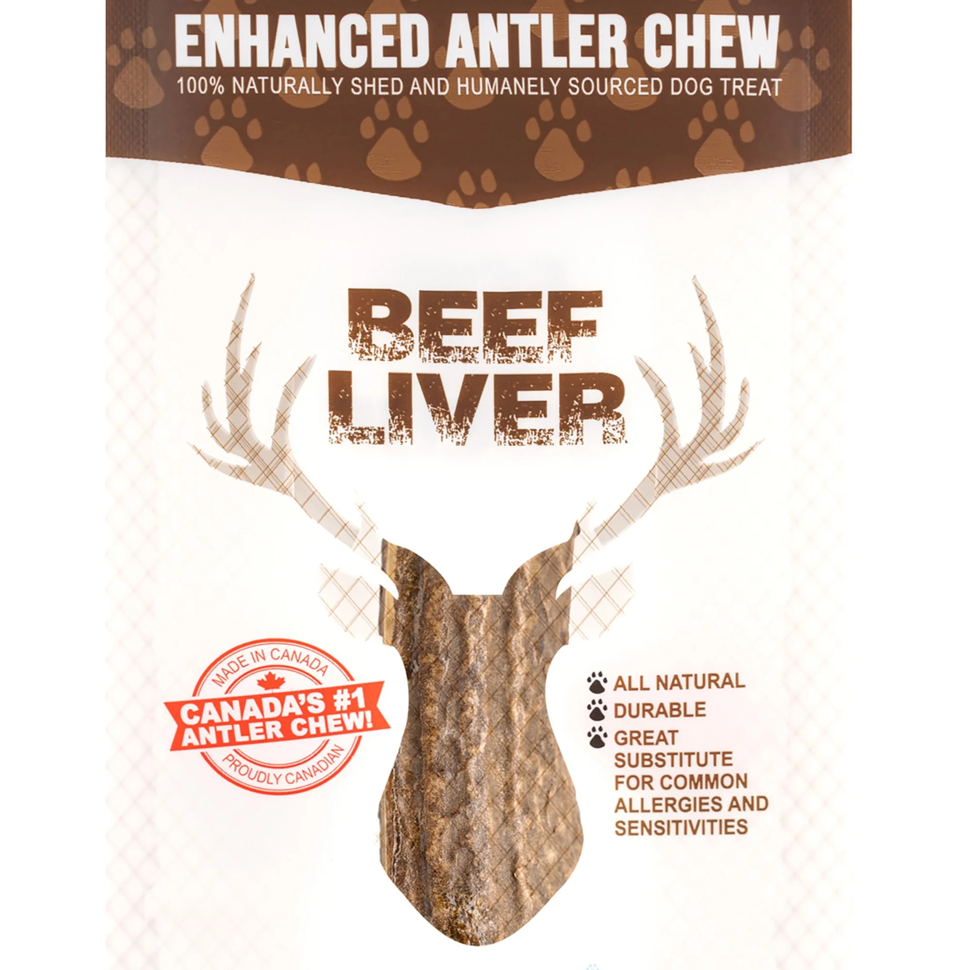 Nature's Toughest Chew: Beef Liver Enhanced Elk Antler - Large - Grade A Split Antler Marrow Chew, Approx 7.5