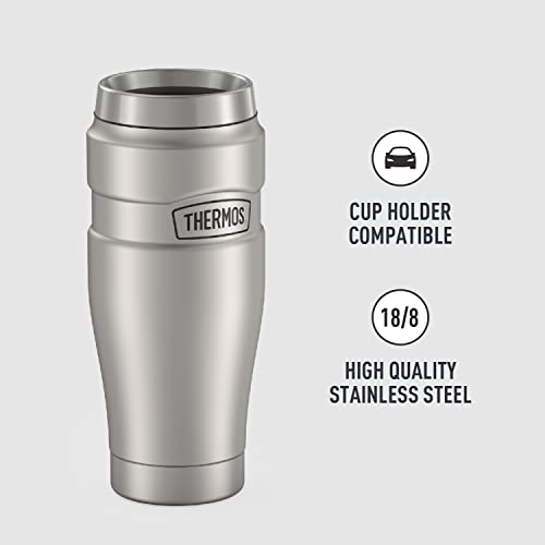 THERMOS Stainless King Vacuum-Insulated Travel Tumbler, 16 Ounce, Midnight Blue