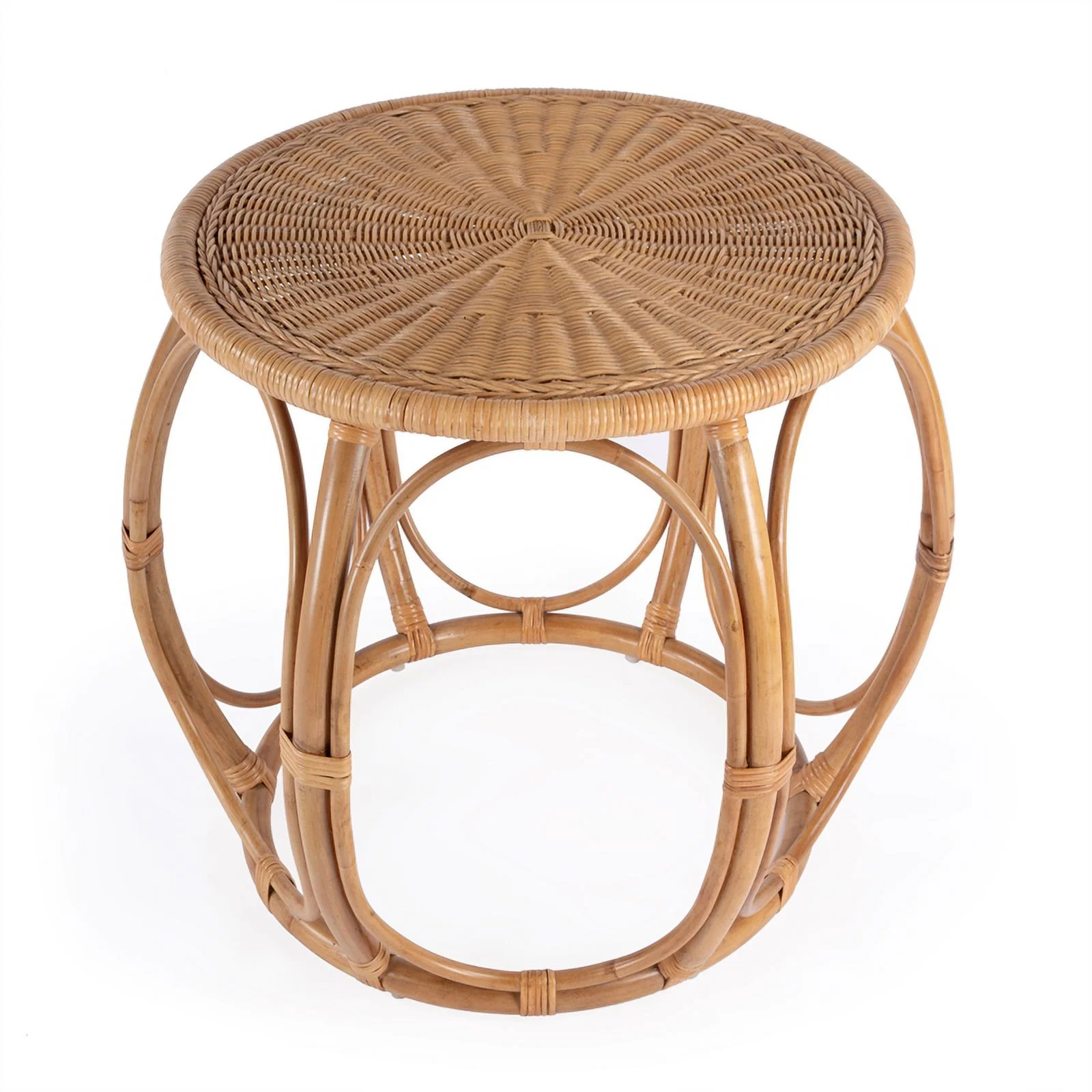 Butler Specialty Company Savannah Woven Rattan Round End Table - Natural