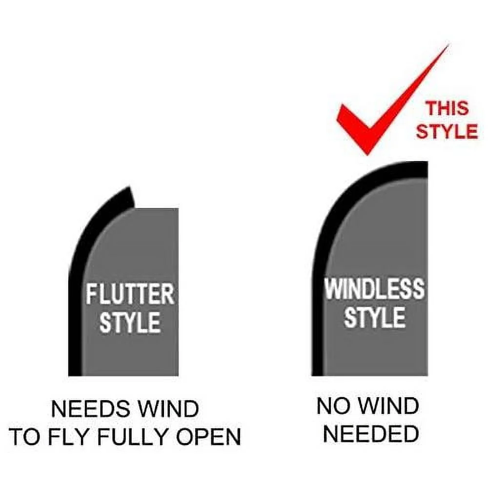 4Lessco PHILLY CHEESESTEAK - Windless Swooper Flag Feather Banner Sign 3X11.5 Ft Tall (Flag ) Rq