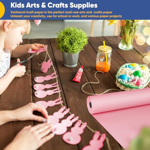 Vanhench Black Wrapping Paper, 17.5