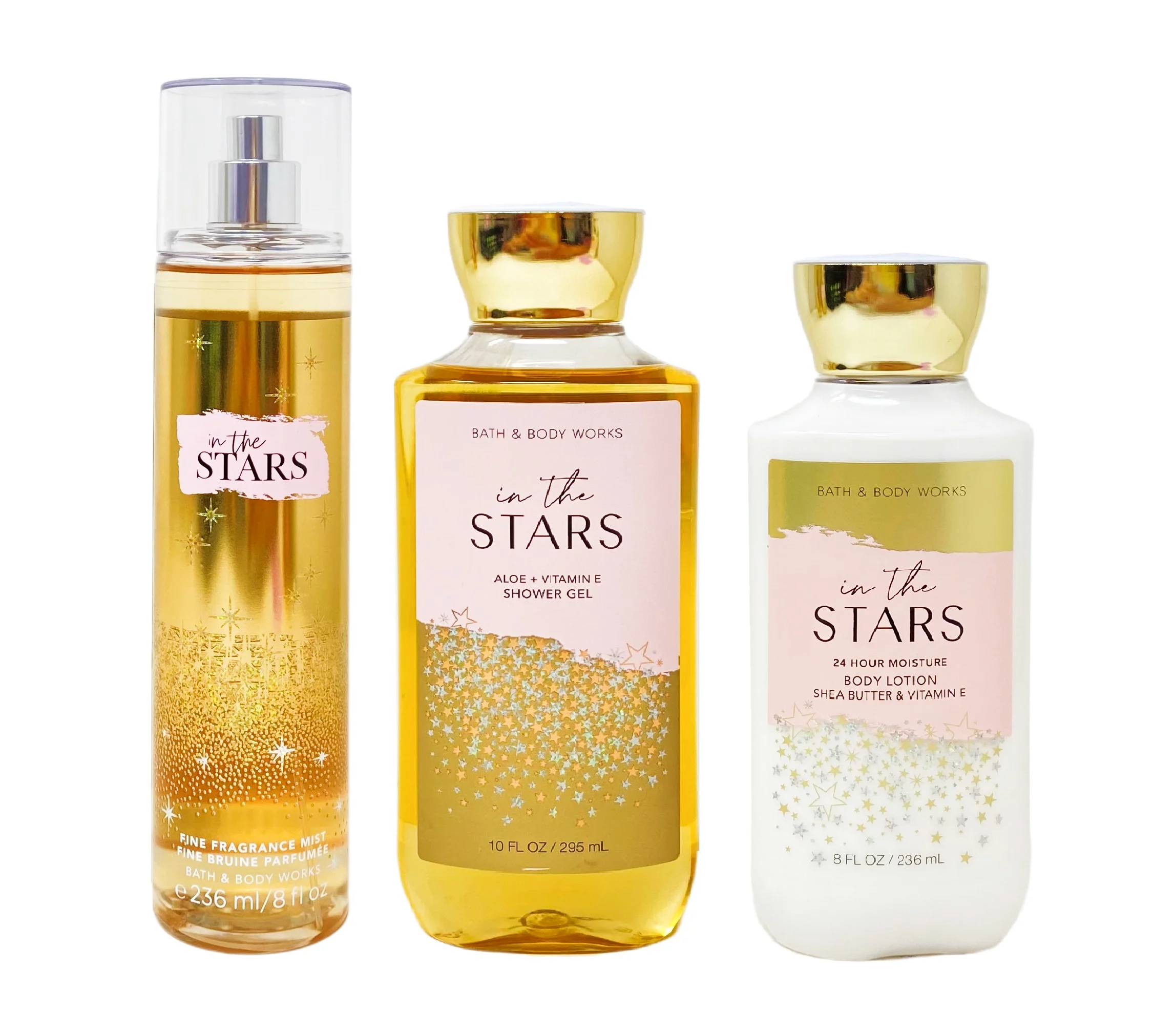 Bath and Body Works In the Stars Trio Gift Set - Fragrance Mist - Shower Gel - Body Lotion - Full Size