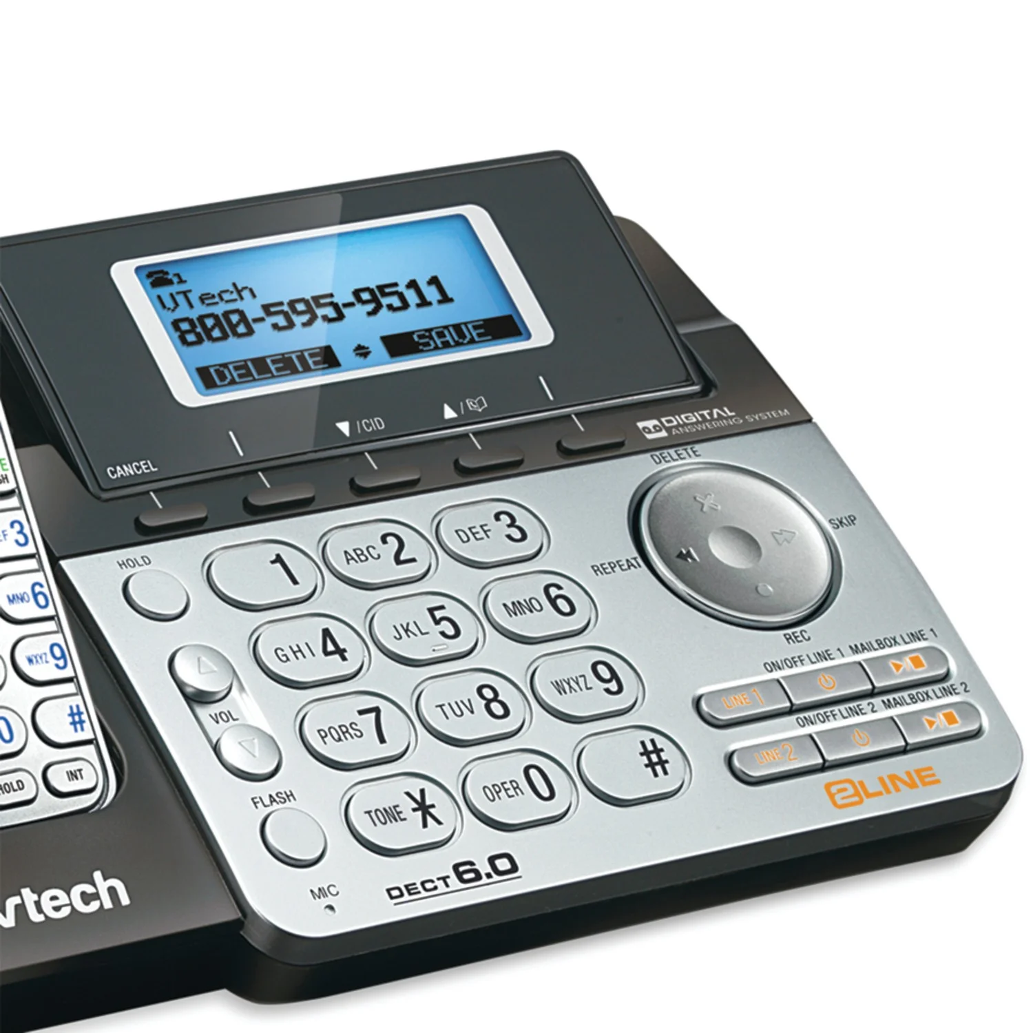 Two-Line Expandable Cordless Phone with Answering System