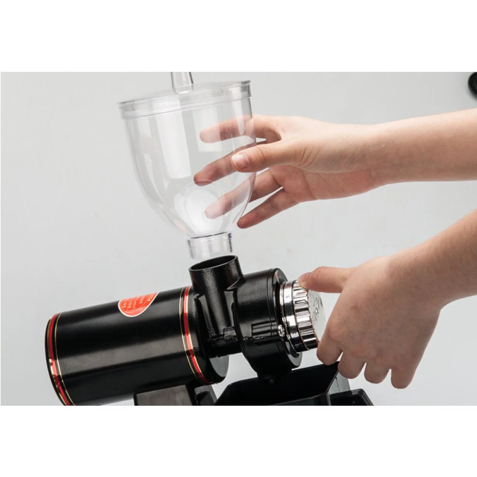 INTBUYING Mini Electric Coffee Grinder Household Coffee Bean Grinder Black